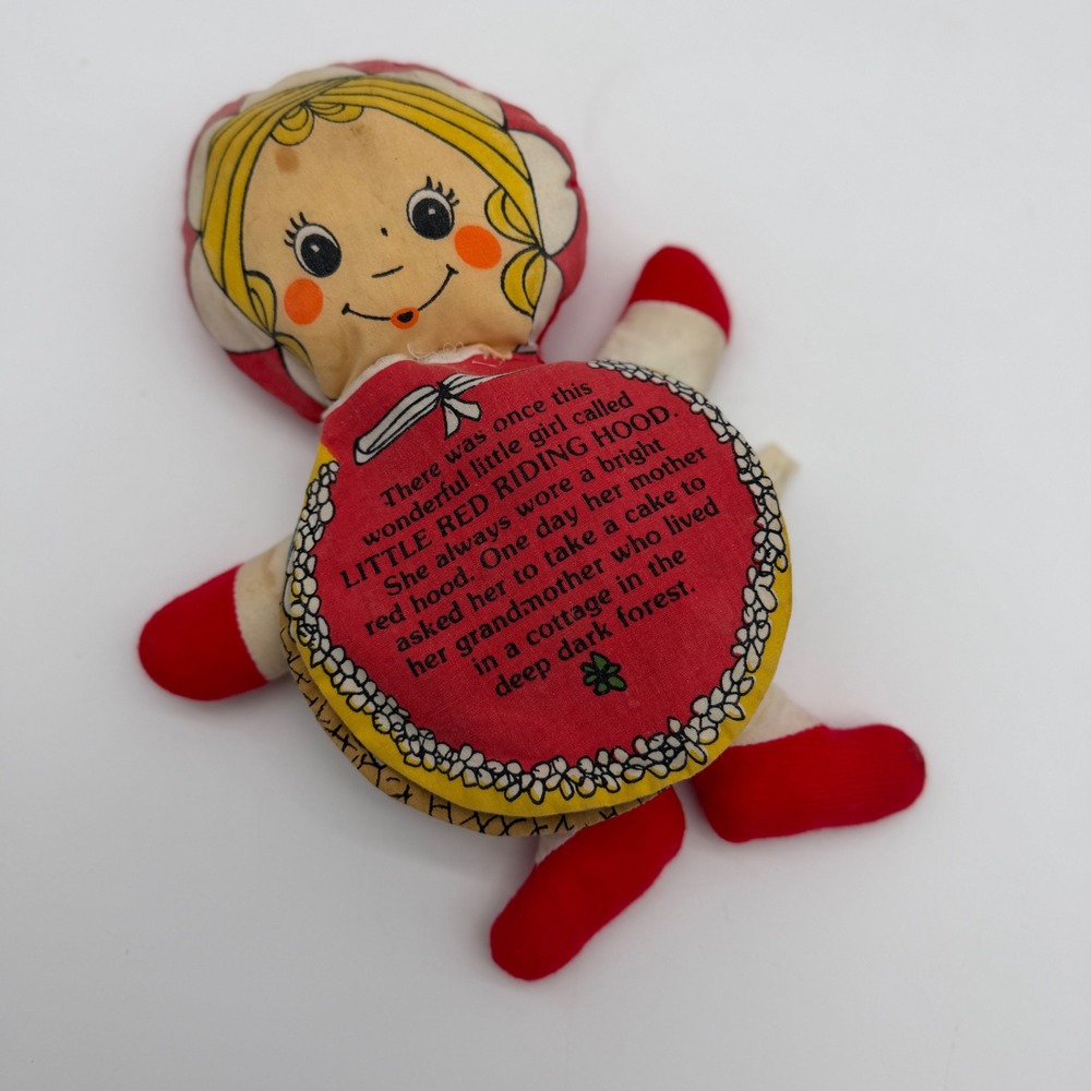 Vintage 1978 Little Red Riding Hood Flip Storybook Doll‎ Reliance Protect-O 70s